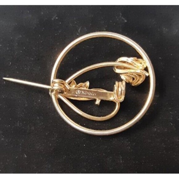 Vintage 1/20 12k Gold Filled Floral Brooch - Picture 3 of 6